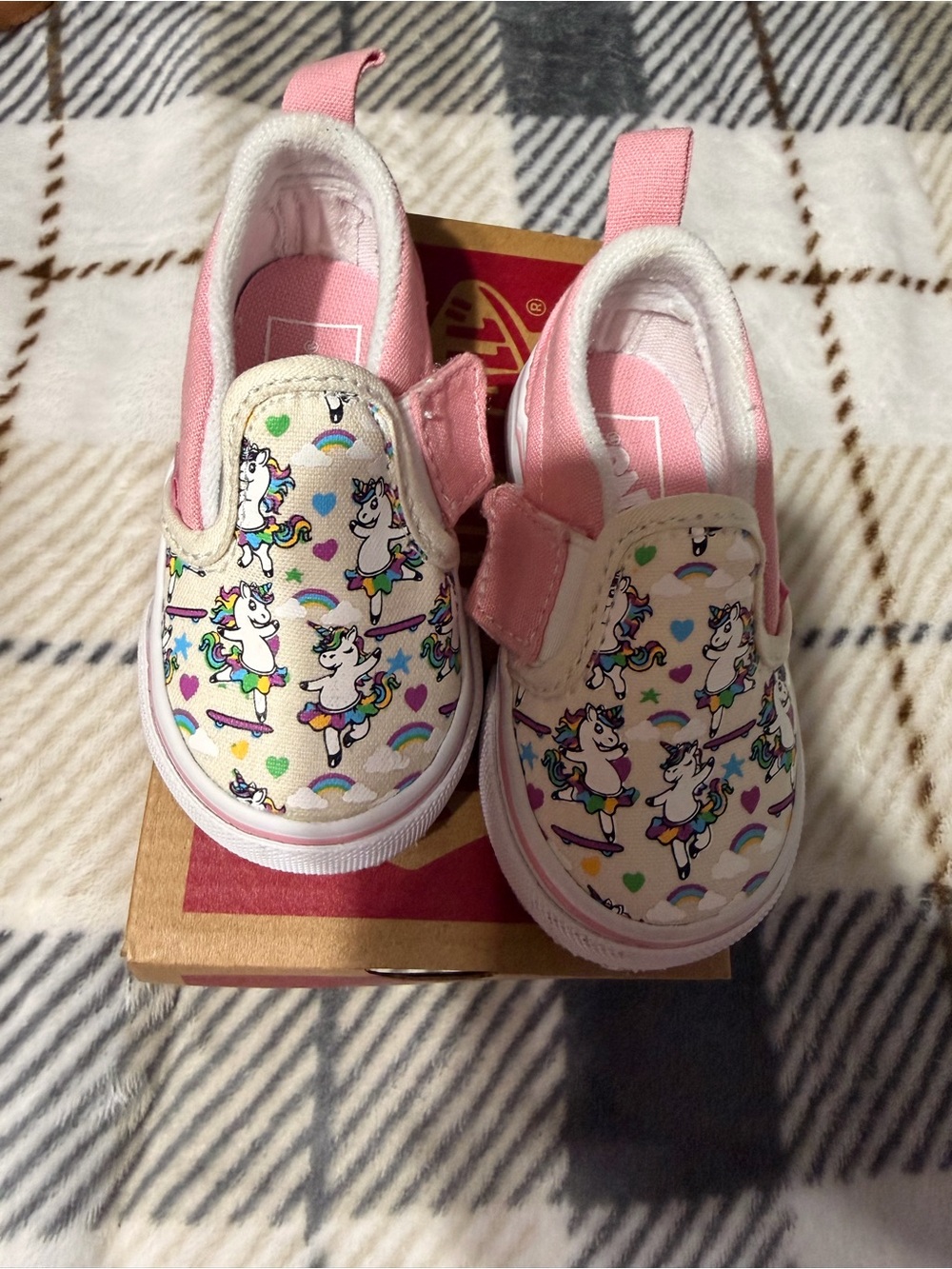 Kids vans Unicorn Slip-On Sneakers - Pink/White